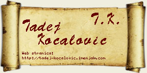 Tadej Kočalović vizit kartica
